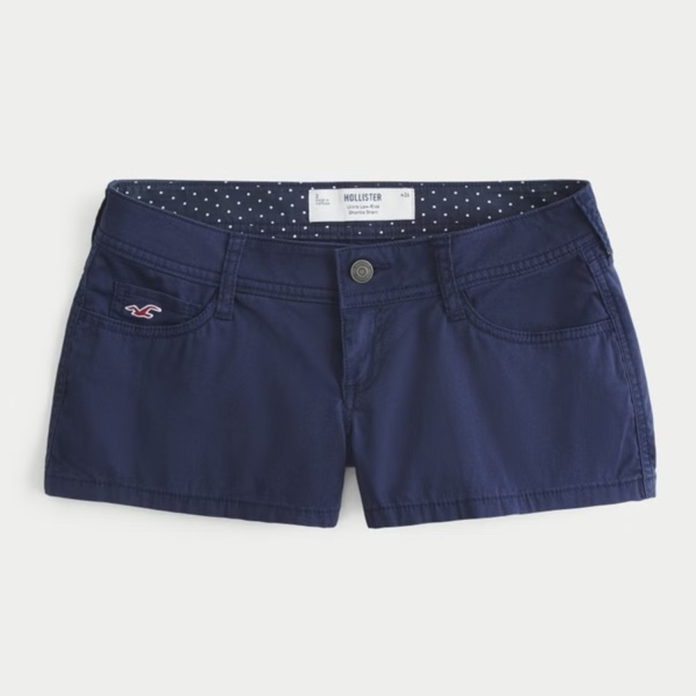 Hollister Women's Low-rise Navy Blue Shorts
